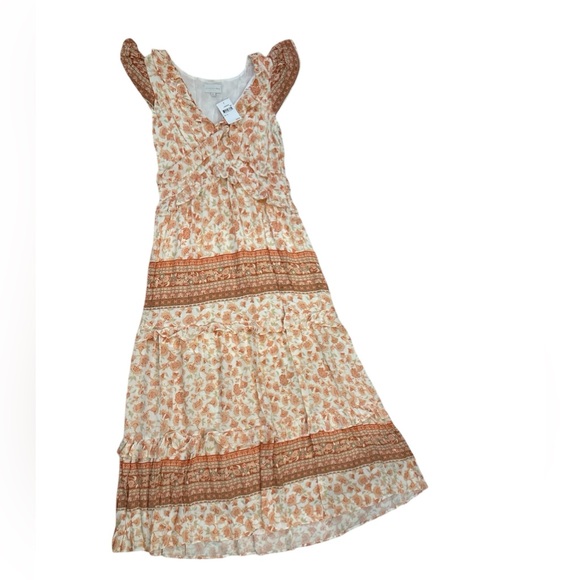 Anthropologie A Collective Story Piper Peach & Cream Floral Maxi Dress NWT $168 - Picture 3 of 7